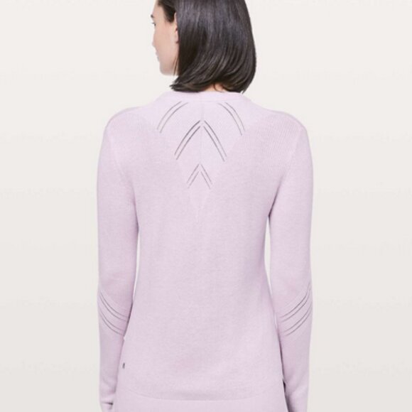 Lululemon Time To Restore Sweater Sheer Lilac Size 12 - Picture 1 of 12